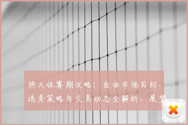 热火休赛期攻略:自由市场目标、选秀策略与交易动态全解析,展望下赛季阵容调整